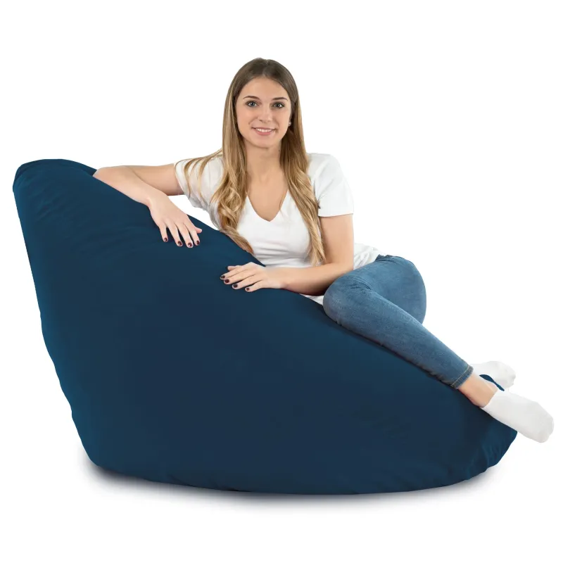 Pouf avec Dossier XXL Drop - Velours Soft – vue 60