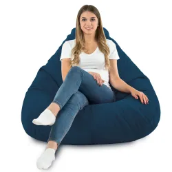 Pouf avec Dossier XXL Drop - Velours Soft – vue 80