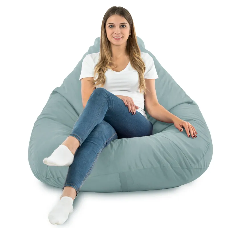 Pouf avec Dossier XXL Drop - Velours Soft – vue 63