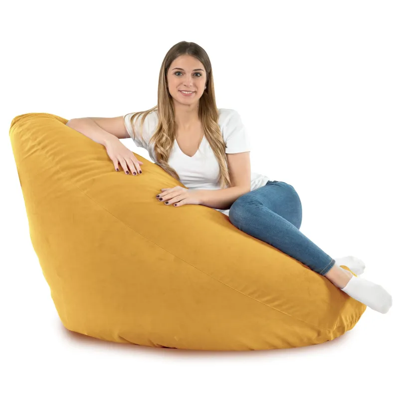 Pouf avec Dossier XXL Drop - Velours Soft – vue 44