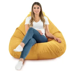 Pouf avec Dossier XXL Drop - Velours Soft – vue 64