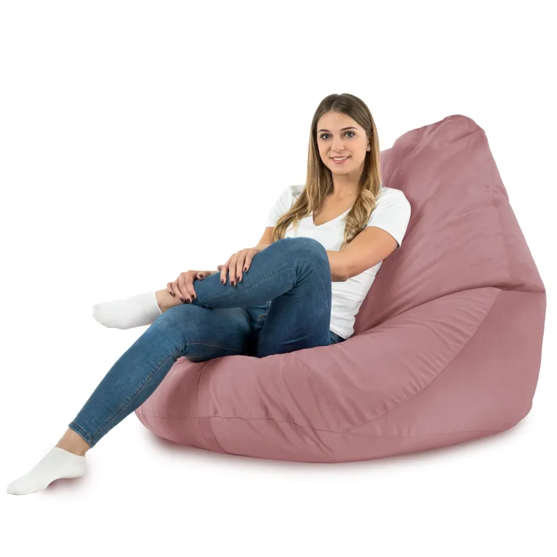Pouf avec Dossier XXL Drop - Velours Soft – vue 25