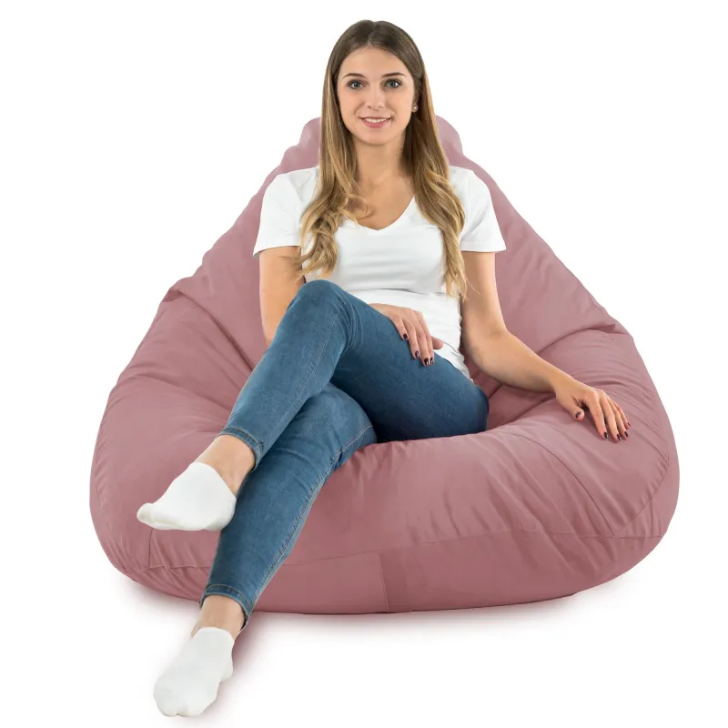 Pouf avec Dossier XXL Drop - Velours Soft – vue 65