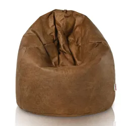 Pouf Poire XXL pour adultes Géant - Cuir Naturel Premium – vue 3