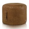 Marron Pouf Cylindre Premium Naturel Cuir