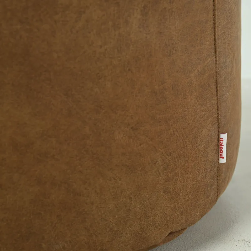 Pouf Rond Cylindre - Cuir Naturel Premium – vue 5
