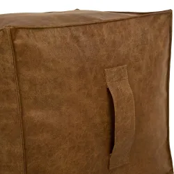 Pouf Cube Carré - Cuir Naturel Premium – vue 2