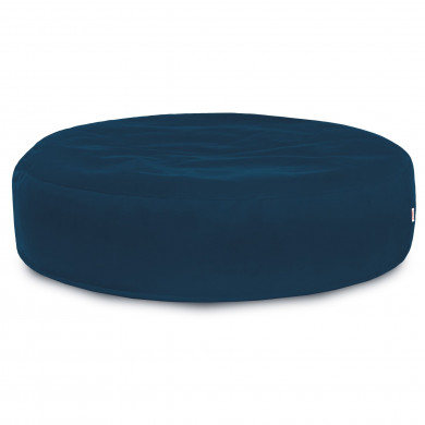Bleu marine Coussin Pouf Rond Monaco velours
