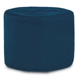 Pouf Rond Cylindre - Velours Soft