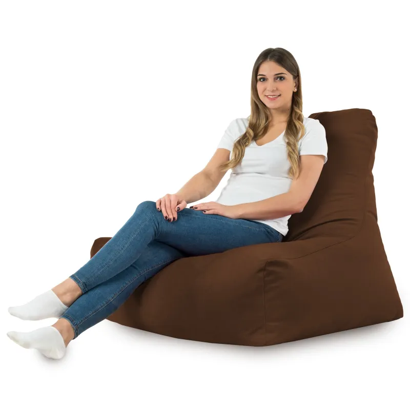 Fauteuil Pouf avec Dossier Bali - Velours Soft – vue 31