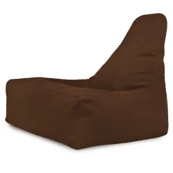 Fauteuil Pouf avec Dossier Bali - Velours Soft