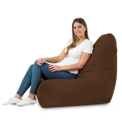 Fauteuil Pouf avec Dossier Bali - Velours Soft – vue 46