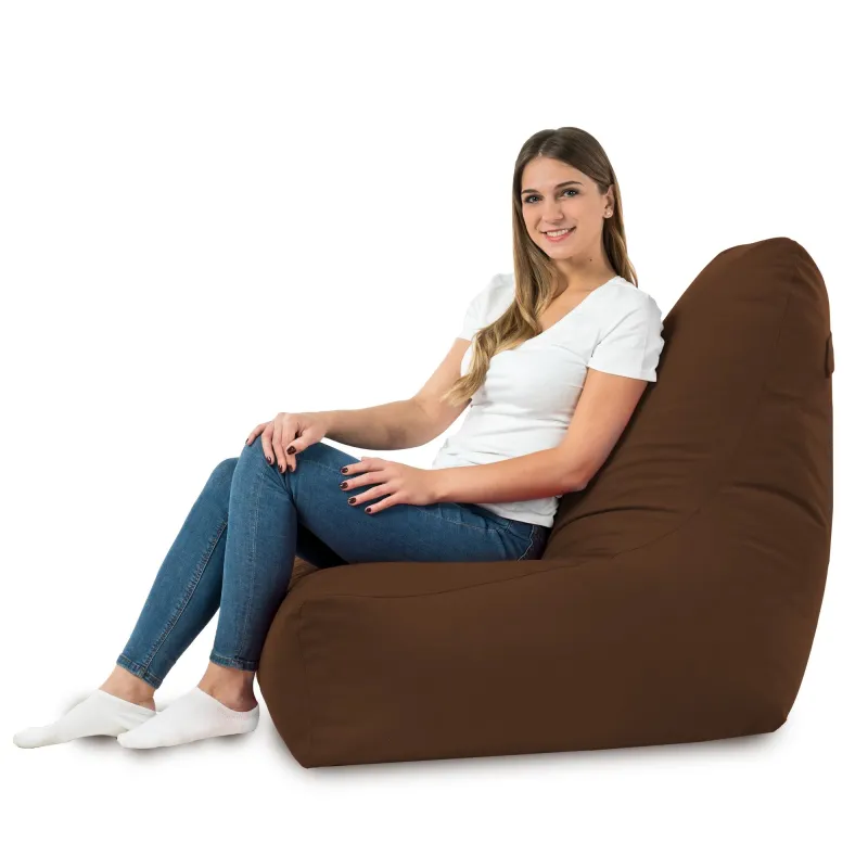 Fauteuil Pouf avec Dossier Bali - Velours Soft – vue 46