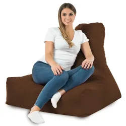 Fauteuil Pouf avec Dossier Bali - Velours Soft – vue 76
