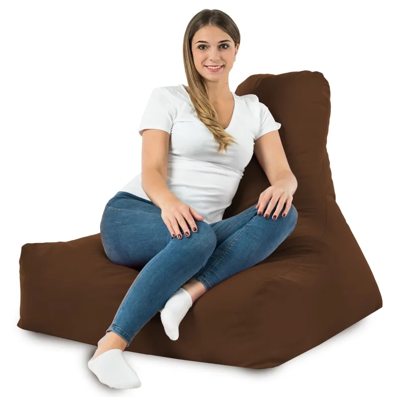 Fauteuil Pouf avec Dossier Bali - Velours Soft – vue 76