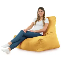 Fauteuil Pouf avec Dossier Bali - Velours Soft – vue 32
