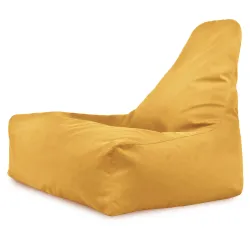 Fauteuil Pouf avec Dossier Bali - Velours Soft