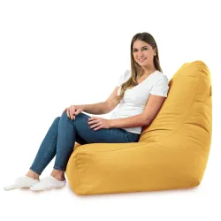 Fauteuil Pouf avec Dossier Bali - Velours Soft – vue 47