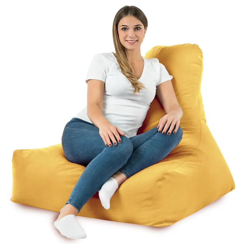 Fauteuil Pouf avec Dossier Bali - Velours Soft – vue 77