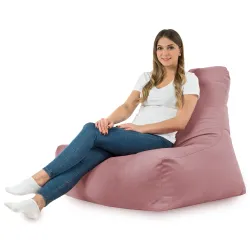 Fauteuil Pouf avec Dossier Bali - Velours Soft – vue 33