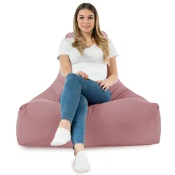 Fauteuil Pouf avec Dossier Bali - Velours Soft – vue 63