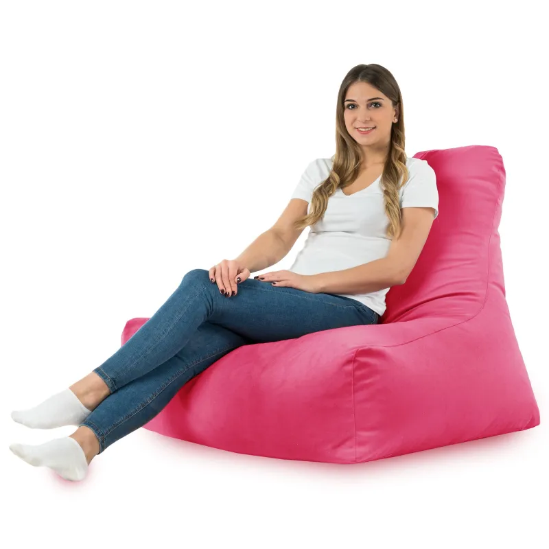 Fauteuil Pouf avec Dossier Bali - Velours Soft – vue 34