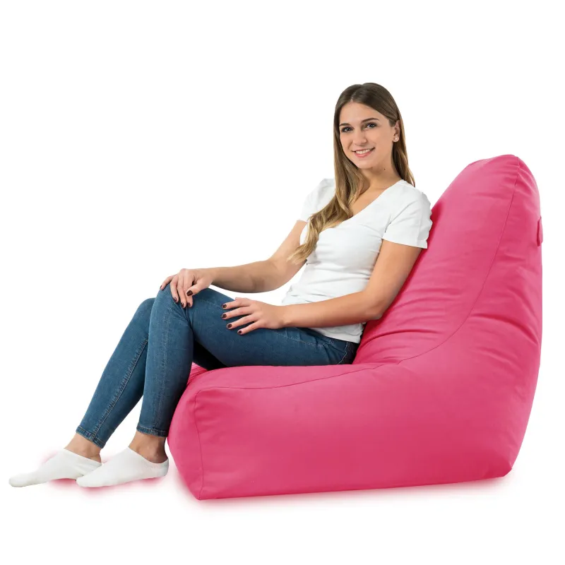 Fauteuil Pouf avec Dossier Bali - Velours Soft – vue 49