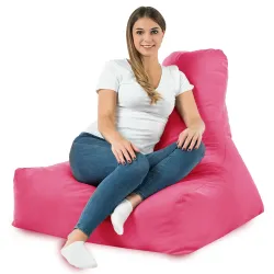 Fauteuil Pouf avec Dossier Bali - Velours Soft – vue 79