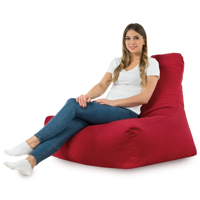 Fauteuil Pouf avec Dossier Bali - Velours Soft – vue 35