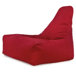 Fauteuil Pouf avec Dossier Bali - Velours Soft