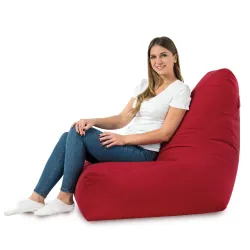 Fauteuil Pouf avec Dossier Bali - Velours Soft – vue 50