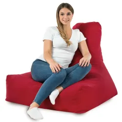 Fauteuil Pouf avec Dossier Bali - Velours Soft – vue 80