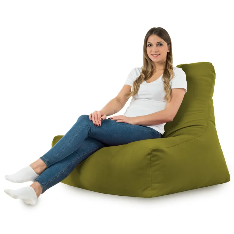 Fauteuil Pouf avec Dossier Bali - Velours Soft – vue 36