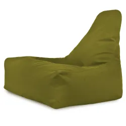 Fauteuil Pouf avec Dossier Bali - Velours Soft