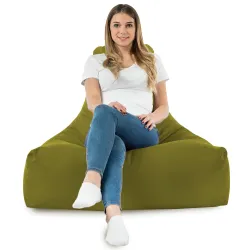 Fauteuil Pouf avec Dossier Bali - Velours Soft – vue 66
