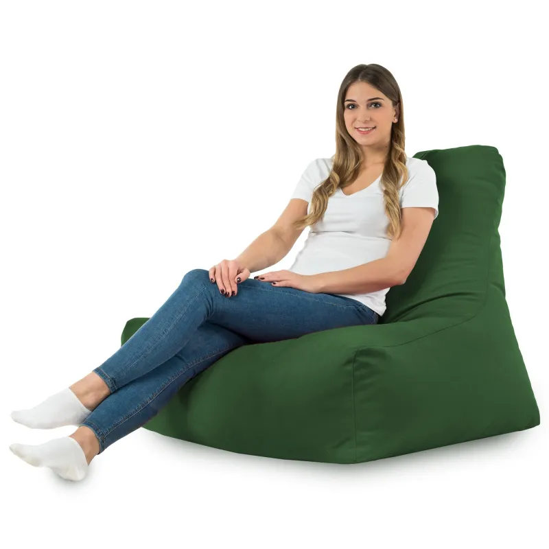 Fauteuil Pouf avec Dossier Bali - Velours Soft – vue 37