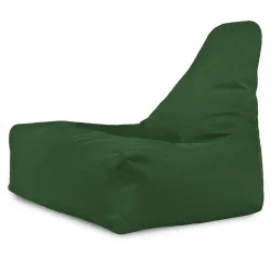Fauteuil Pouf avec Dossier Bali - Velours Soft