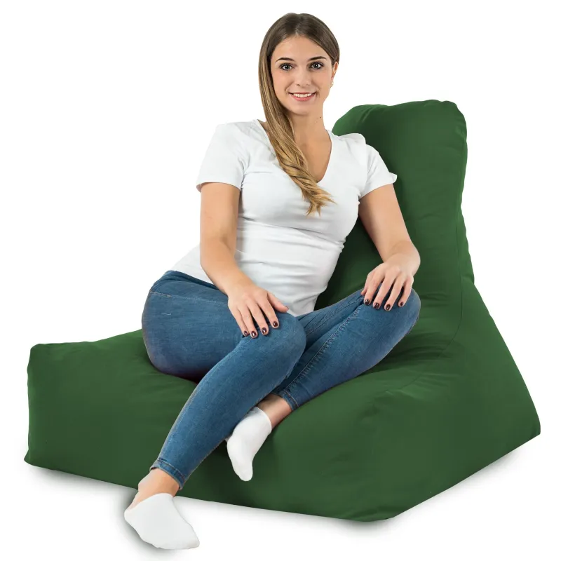 Fauteuil Pouf avec Dossier Bali - Velours Soft – vue 82