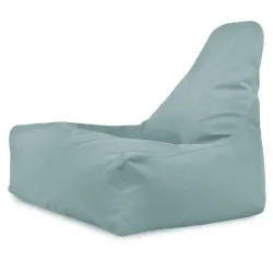 Fauteuil Pouf avec Dossier Bali - Velours Soft