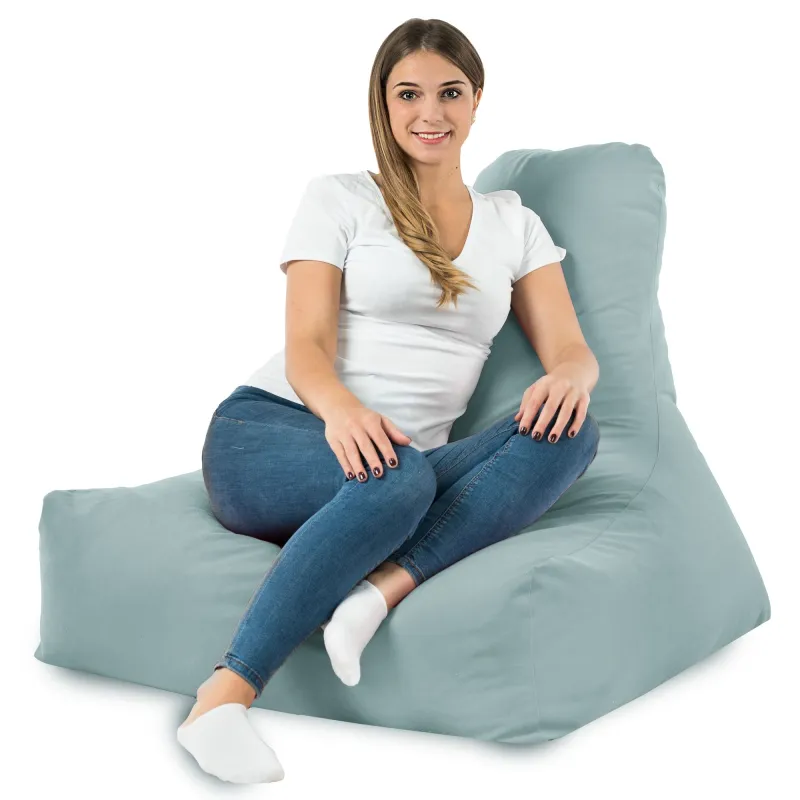 Fauteuil Pouf avec Dossier Bali - Velours Soft – vue 83