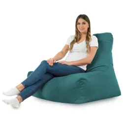 Fauteuil Pouf avec Dossier Bali - Velours Soft – vue 39