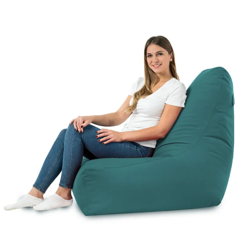 Fauteuil Pouf avec Dossier Bali - Velours Soft – vue 54