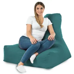 Fauteuil Pouf avec Dossier Bali - Velours Soft – vue 84