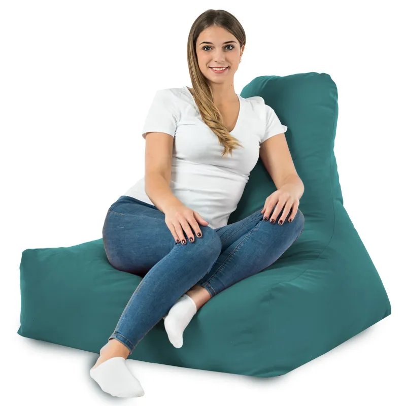 Fauteuil Pouf avec Dossier Bali - Velours Soft – vue 84
