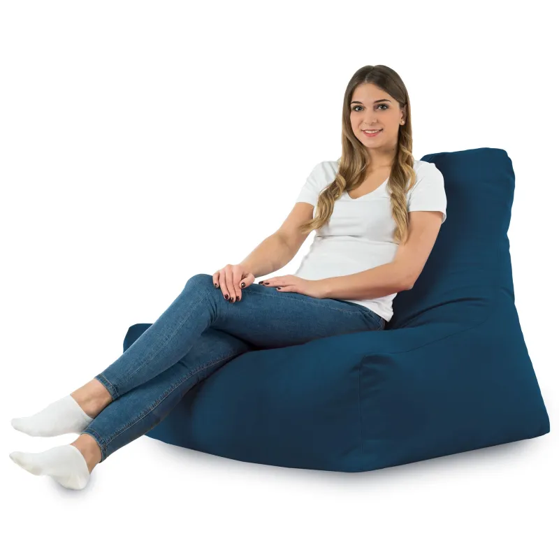 Fauteuil Pouf avec Dossier Bali - Velours Soft – vue 40
