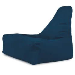 Fauteuil Pouf avec Dossier Bali - Velours Soft