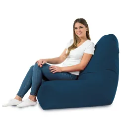 Fauteuil Pouf avec Dossier Bali - Velours Soft – vue 55