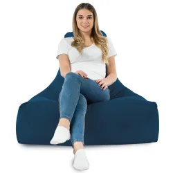 Fauteuil Pouf avec Dossier Bali - Velours Soft – vue 70