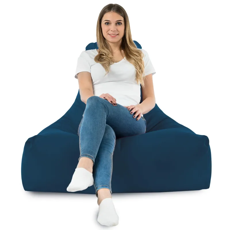Fauteuil Pouf avec Dossier Bali - Velours Soft – vue 70