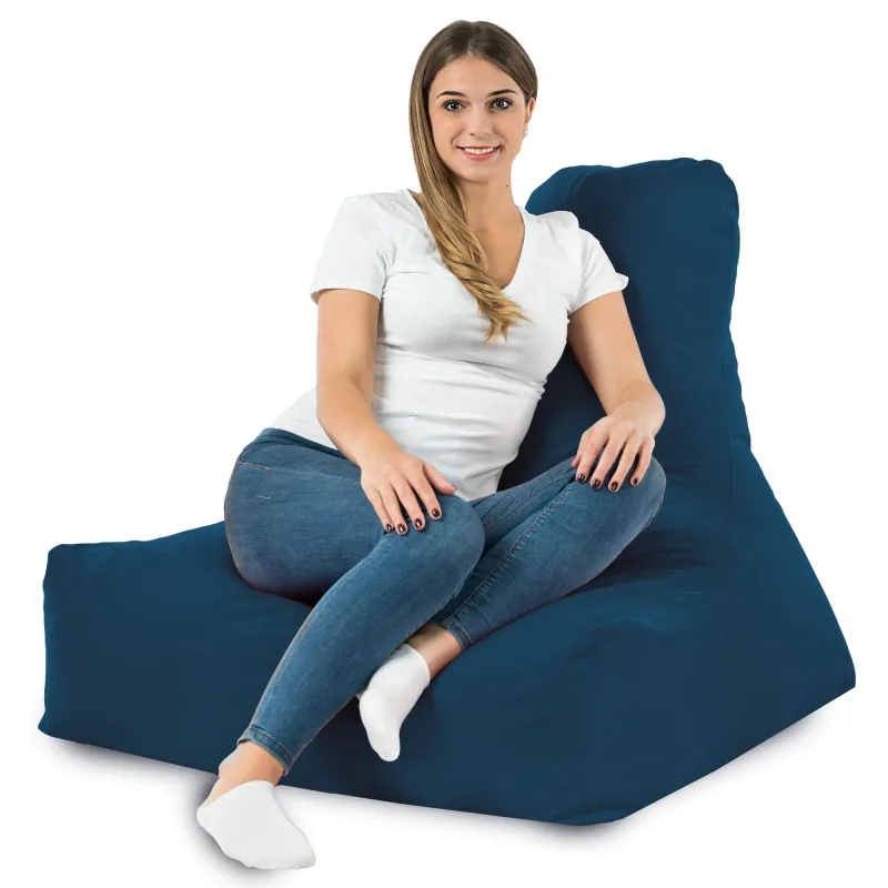 Fauteuil Pouf avec Dossier Bali - Velours Soft – vue 85